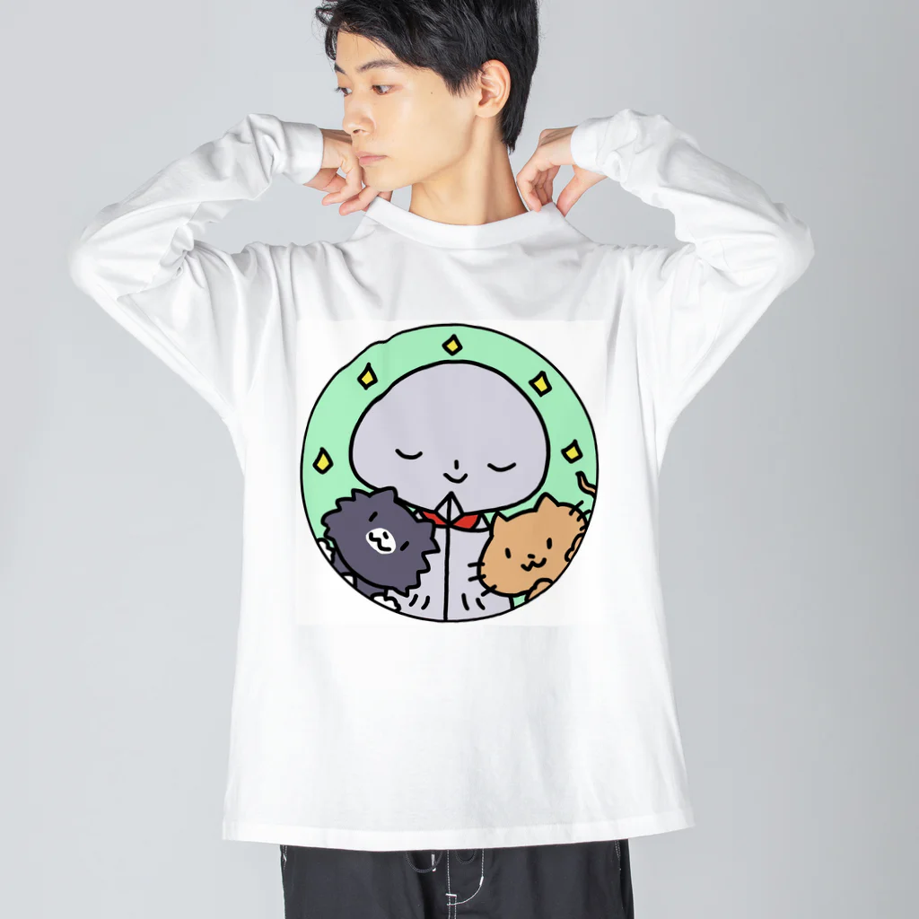 ブッディズムのほーはいさん【なかよし】 Big Long Sleeve T-Shirt