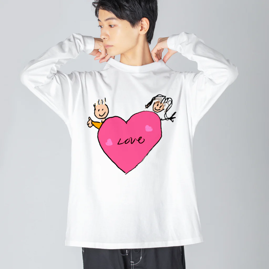 Walton’sのハート　ピンク Big Long Sleeve T-Shirt