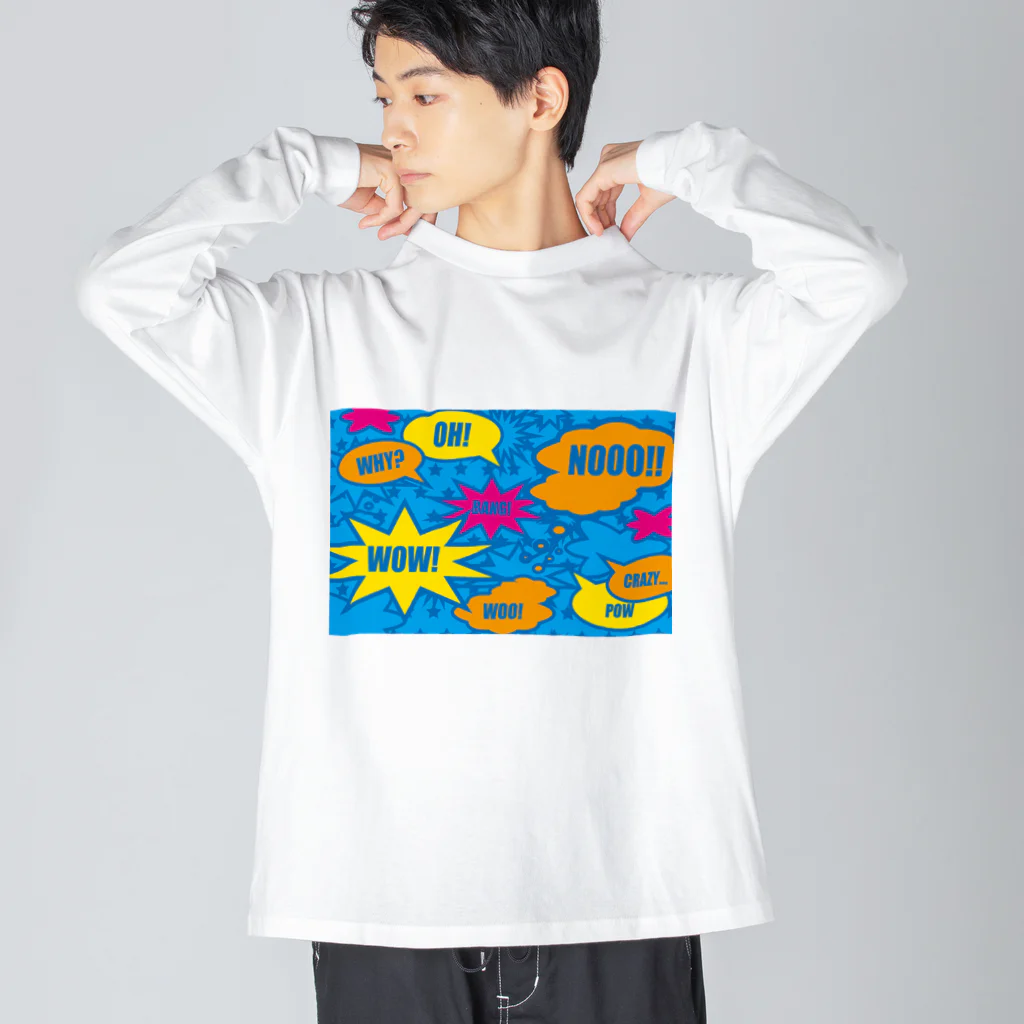 フォーヴァのコミックBLUE ビッグシルエットロングスリーブTシャツ