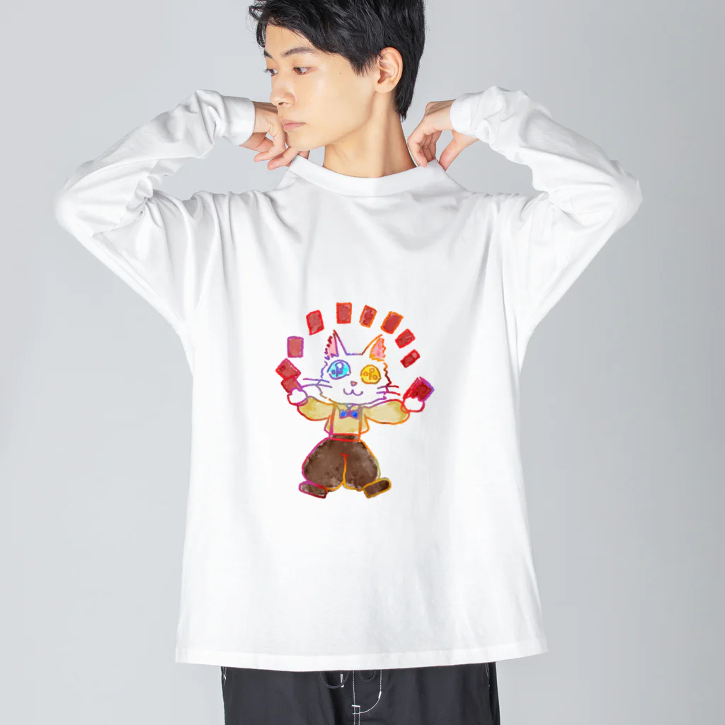 いぜむのシャッフルキャット Big Long Sleeve T-Shirt