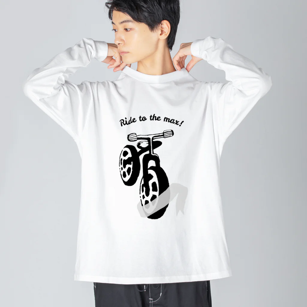 ブルーカメラのシンプルTシャツ屋のストライダーで走ろうTシャツ Big Long Sleeve T-Shirt