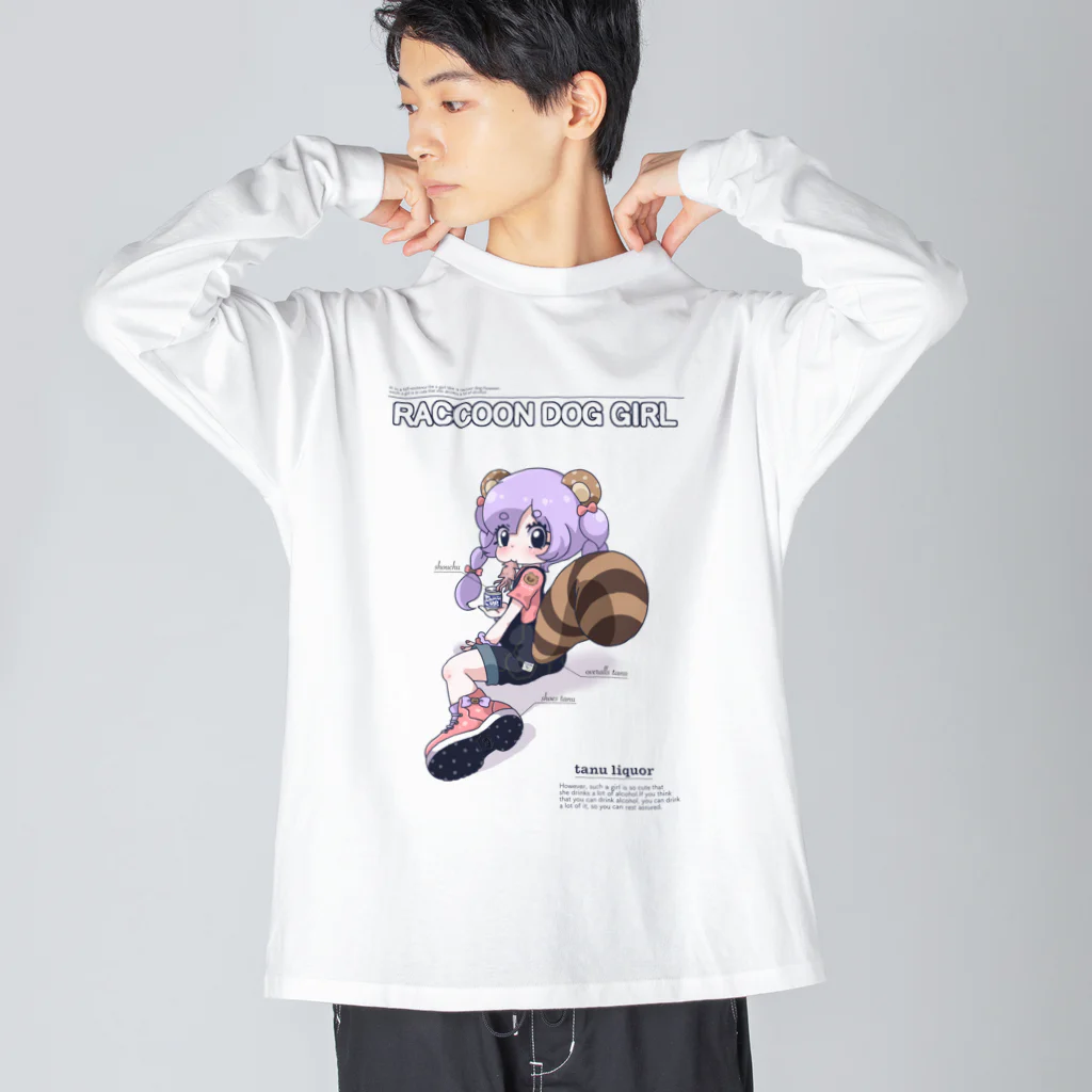 tachikawaのたぬきのこ ビッグシルエットロングスリーブTシャツ