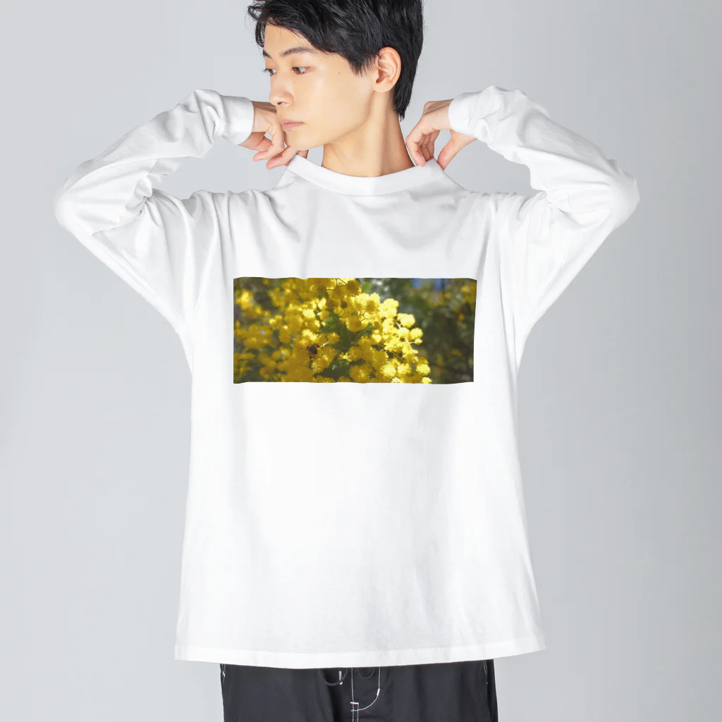 ビるばのミモザとハチ Big Long Sleeve T-Shirt