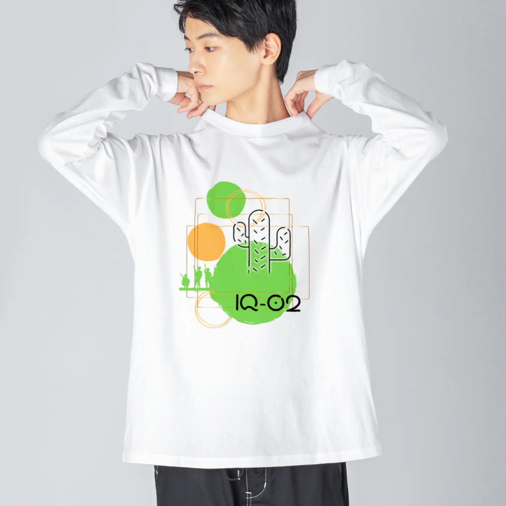 IQ02_sabotenのサボテンシリーズ ビッグシルエットロングスリーブTシャツ