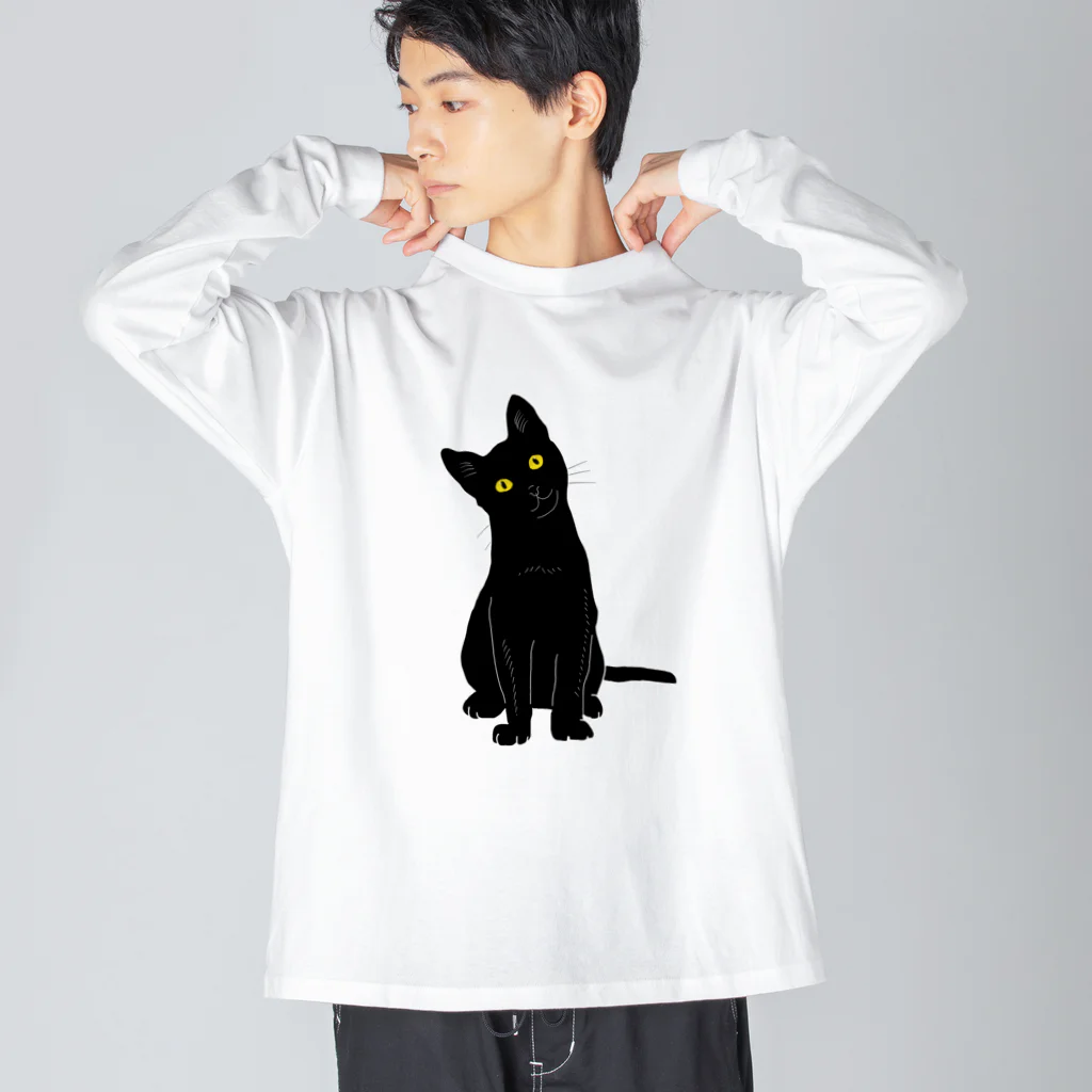 小首をかしげるあざとい黒猫ちゃん / 小鳥と映画館
