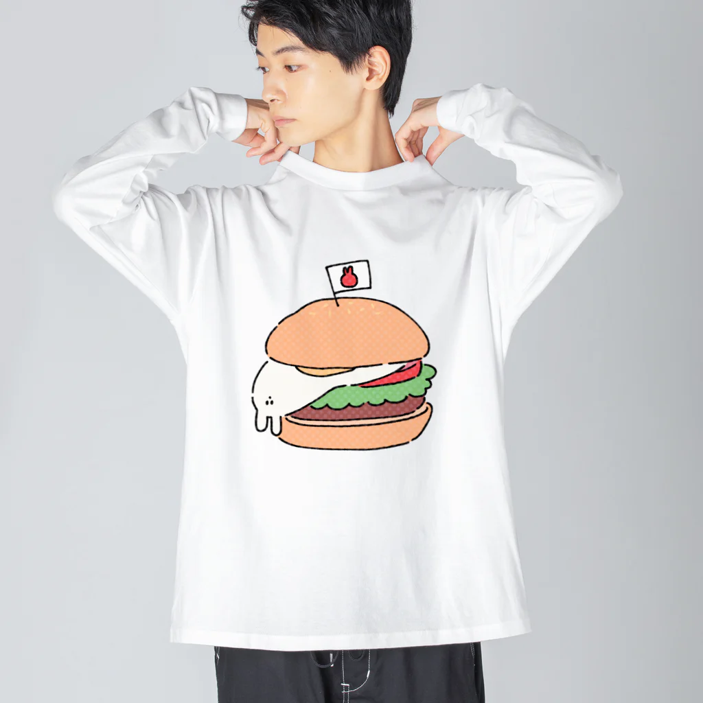 pokori-pokopokoのうさえっぐばーがー Big Long Sleeve T-Shirt