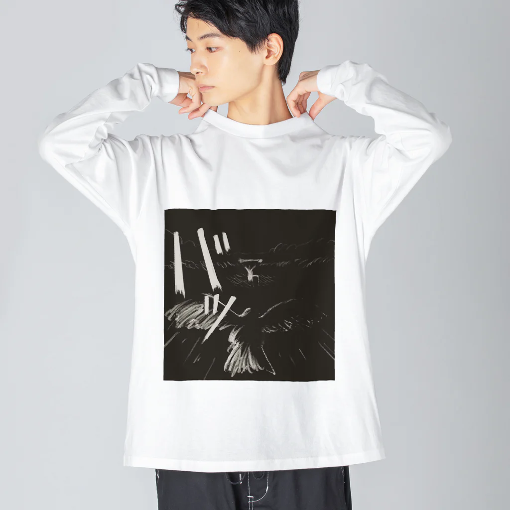 ３リットルヤカンのカラスと天狗 Big Long Sleeve T-Shirt