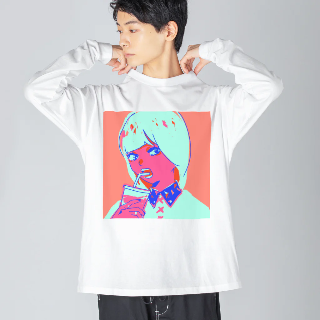 わたあめ食堂のシブヤ、フジ・ポップ Big Long Sleeve T-Shirt