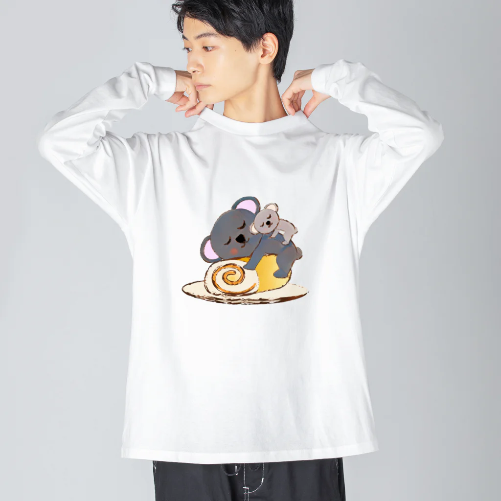 chicodeza by suzuriのコアラのロールケーキ Big Long Sleeve T-Shirt