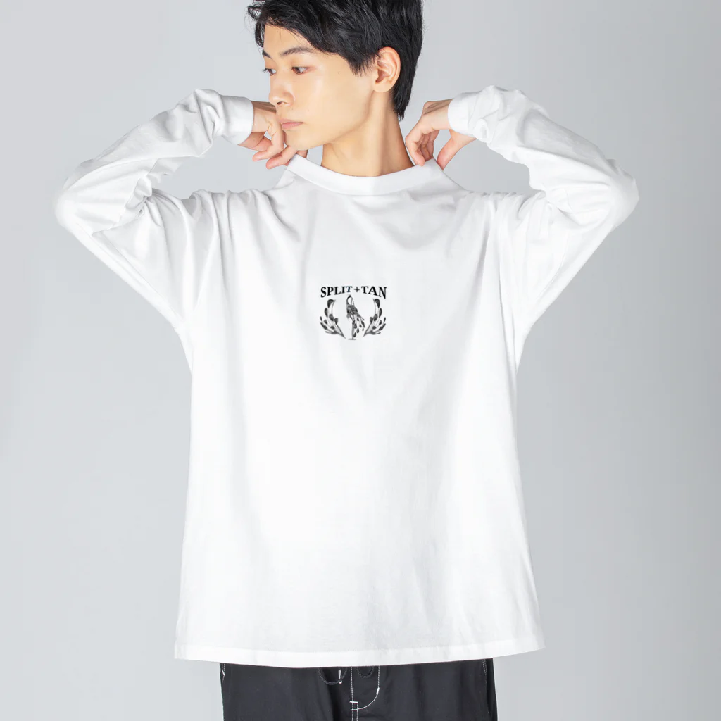SPLIT+TANの【 SPLIT+TAN 】デジタルデザイン＆ロゴ 루즈핏 롱 슬리브 티셔츠