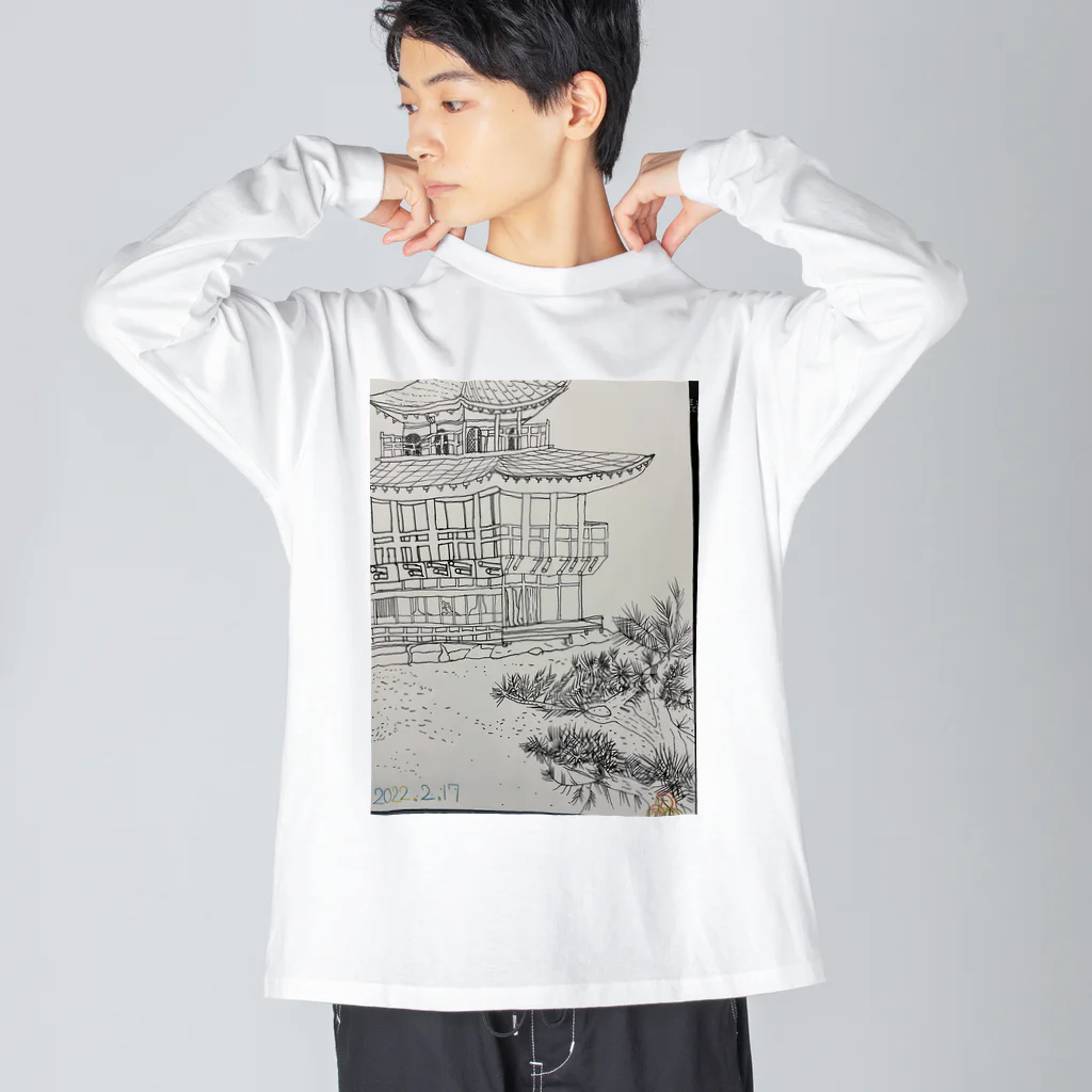 エド・ワード【江戸鉾の愛殿原】。の金閣寺 Big Long Sleeve T-Shirt