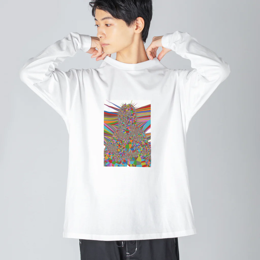 Math_Art（数学アート）のVoronoi-MonaLiza Big Long Sleeve T-Shirt