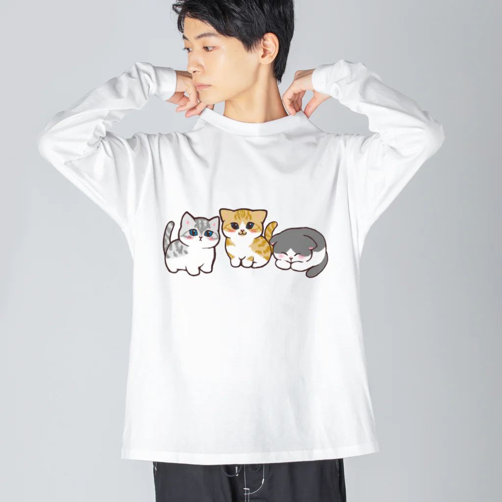 ふわにゃんshopののんびりにゃんず Big Long Sleeve T-Shirt