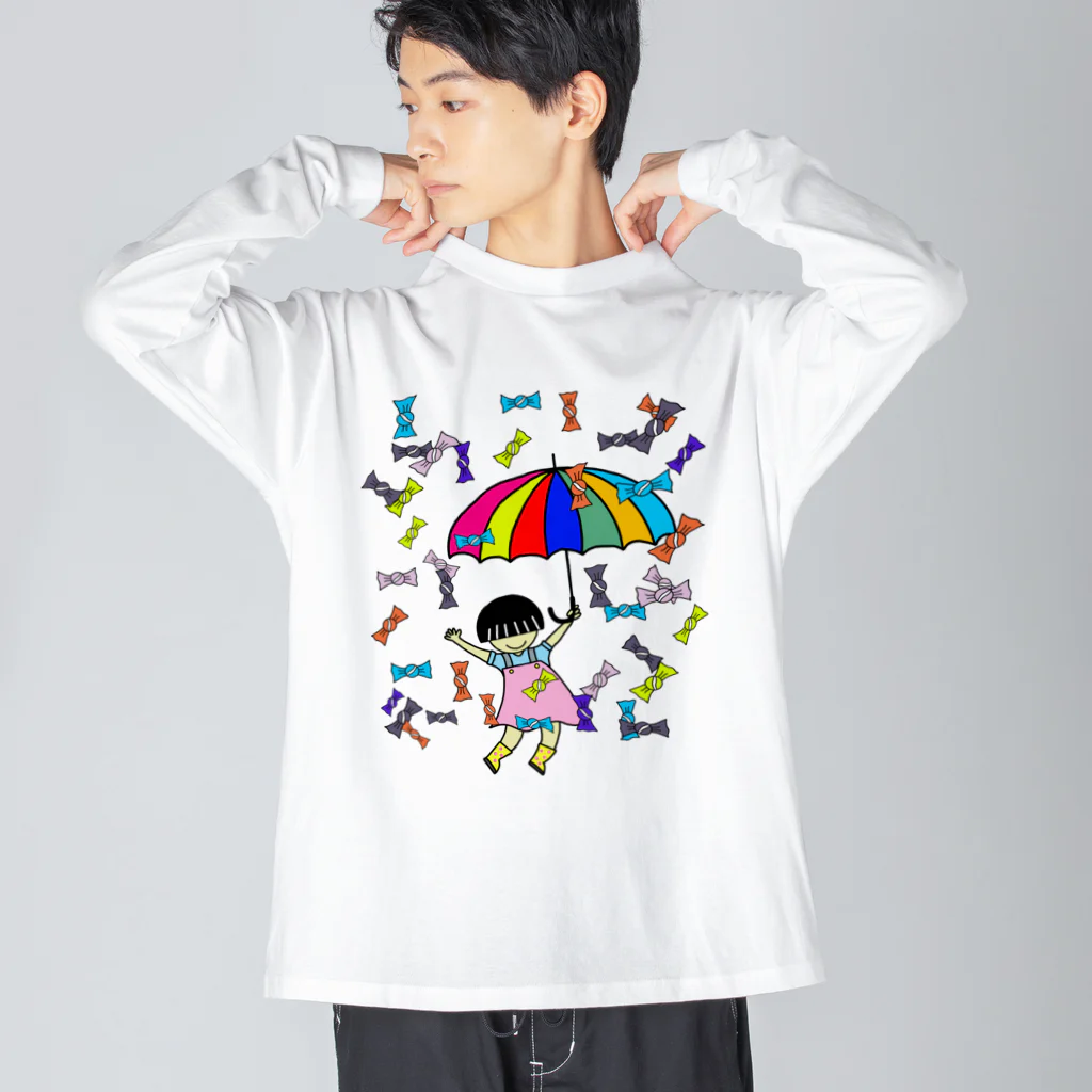 MisCreAntミスクリアントのアメアメ フレフレ Big Long Sleeve T-Shirt