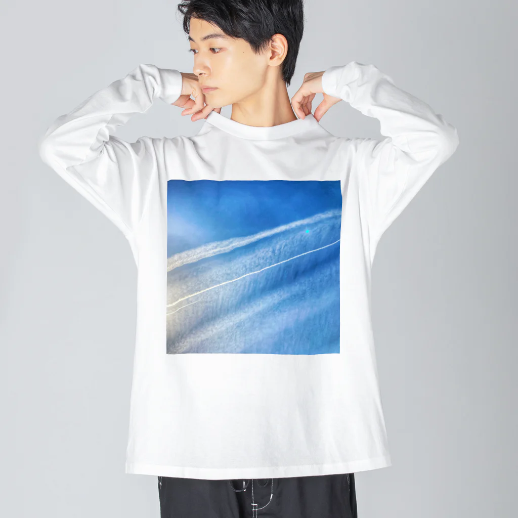 ArtWillの飛行機雲 Big Long Sleeve T-Shirt