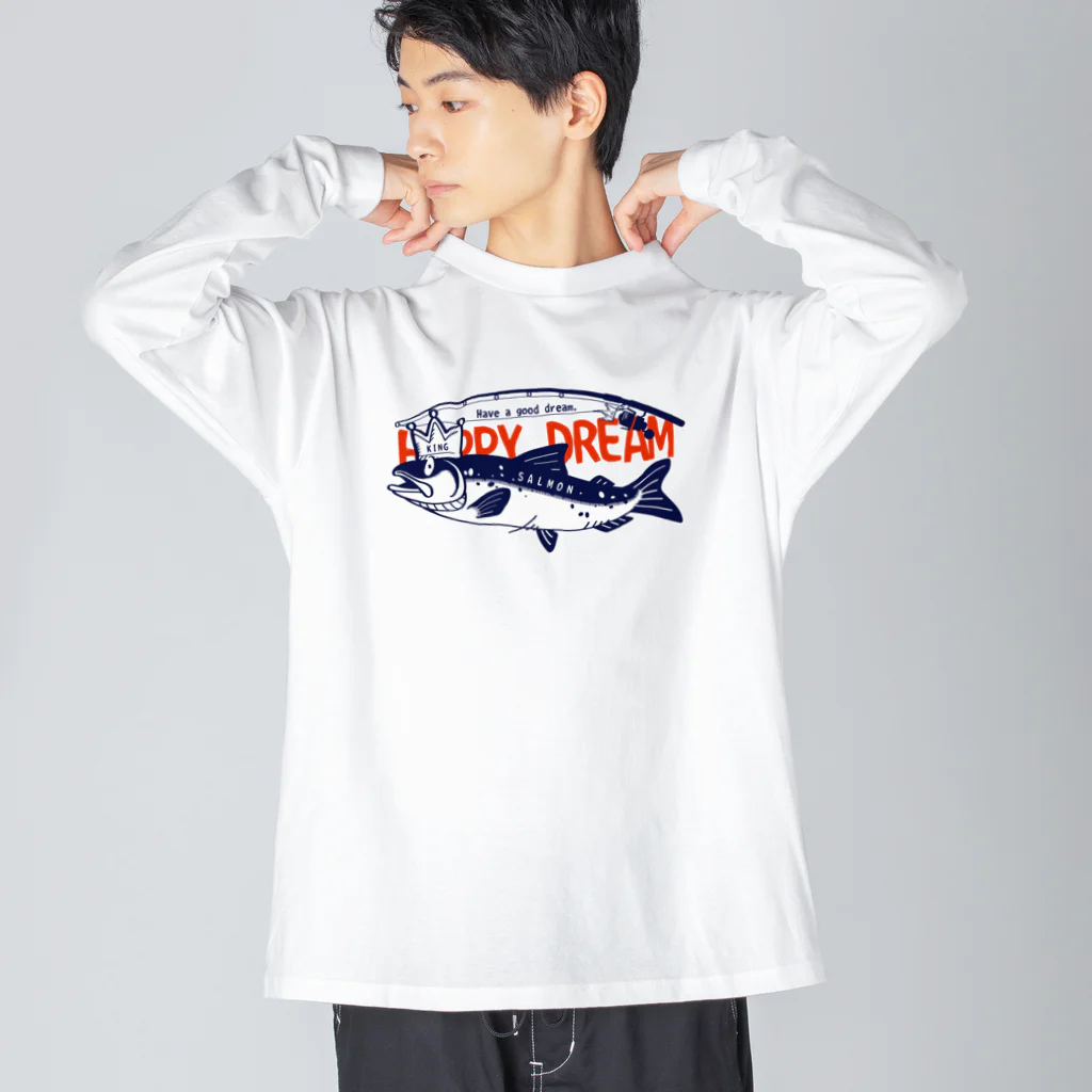 イラスト MONYAAT の**サーモン サモタンの夢 Big Long Sleeve T-Shirt