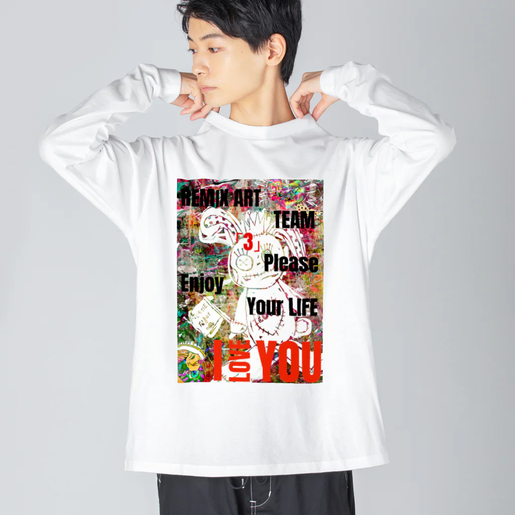 3 The shopのEnjoy Your Life Big Long Sleeve T-Shirt