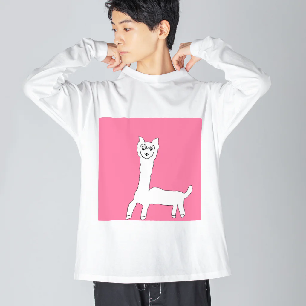 しらいちゃんお絵かきショップのアルパカさん Big Long Sleeve T-Shirt