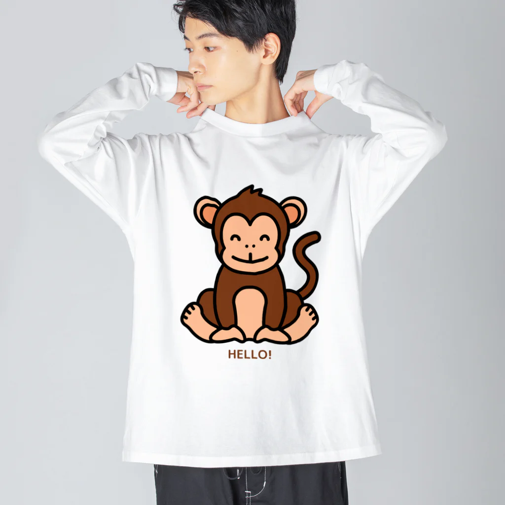 LoveAnimalのHELLO MONKEY ビッグシルエットロングスリーブTシャツ