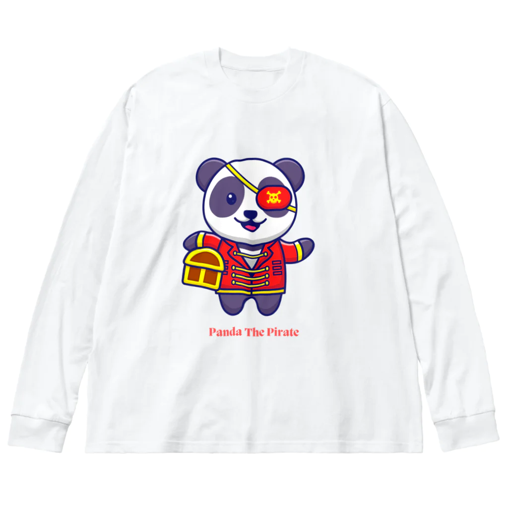 LoveAnimalの海賊パンダさん Big Long Sleeve T-Shirt