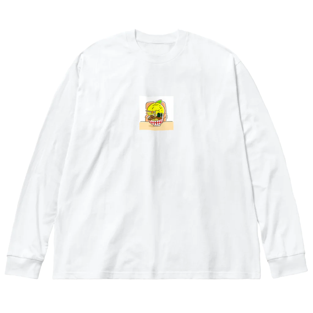 りんの深夜ラーメンりんご ビッグシルエットロングスリーブTシャツ