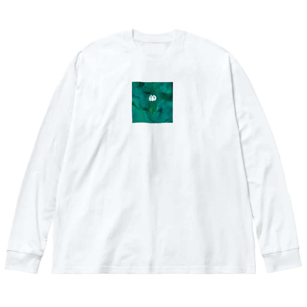 一色に統一できなくて白の睡蓮のようなチューリップ Big Long Sleeve T-Shirt