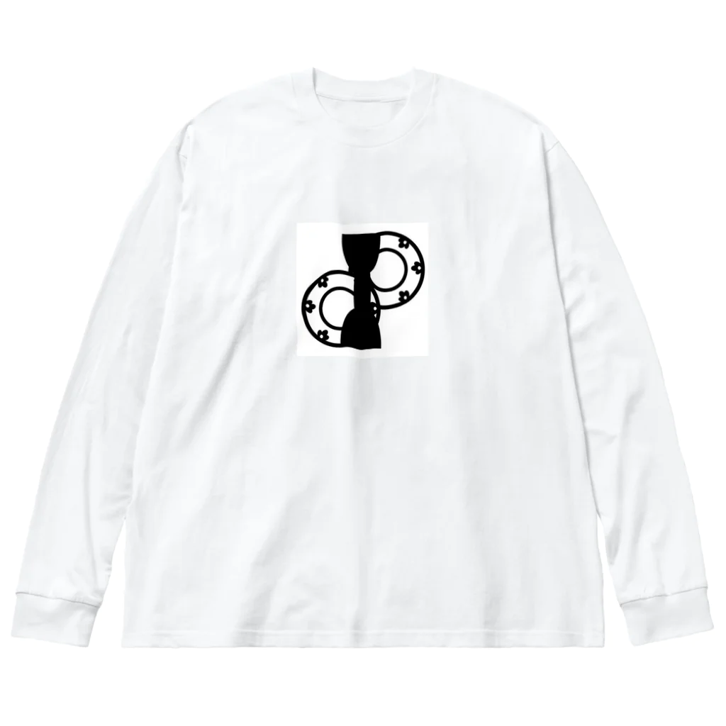 森澤勇司Yuji Morisawaのモノクロコツヅミ Big Long Sleeve T-Shirt