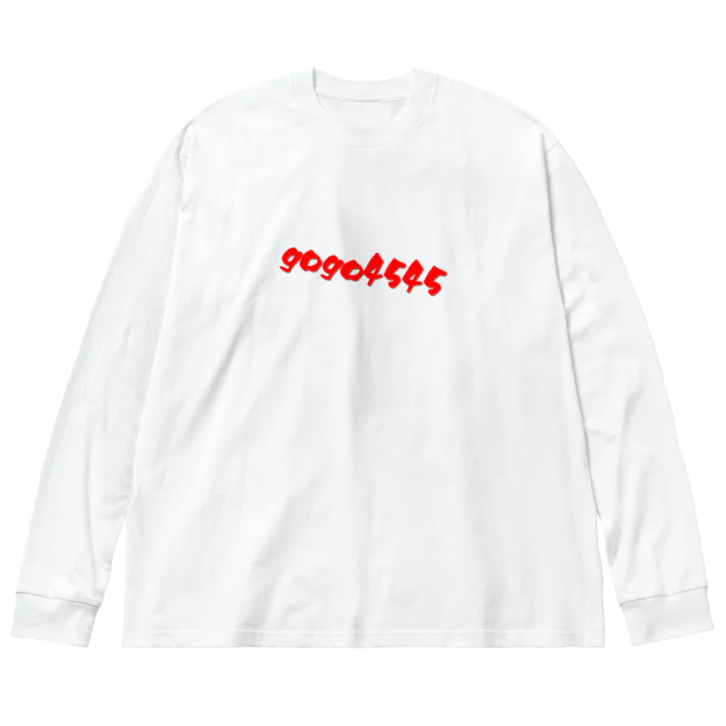 コトバのシャツ屋のgogo4545 루즈핏 롱 슬리브 티셔츠