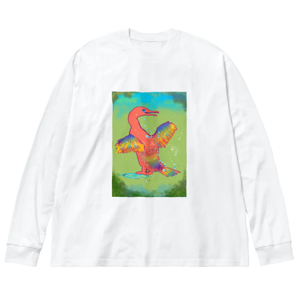 100 Papageno Storyの飛べない鳥のかけるん ビッグシルエットロングスリーブTシャツ