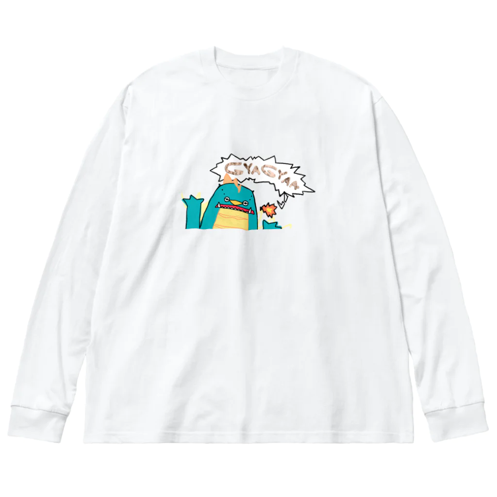 創作おからっつの販売おからっつの怪獣ぎゃぎゃー ビッグシルエットロングスリーブTシャツ