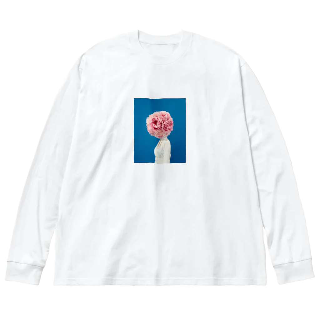 trickNFTartの芍薬 ビッグシルエットロングスリーブTシャツ