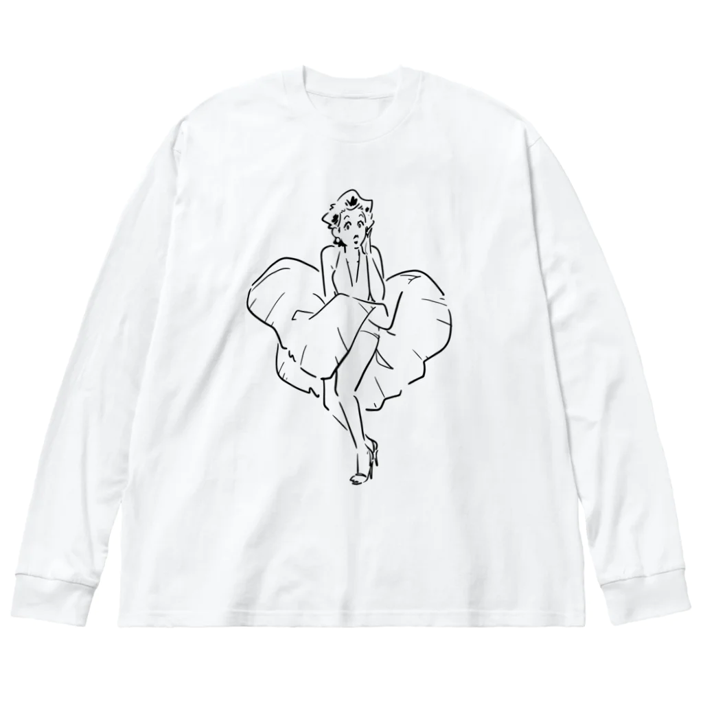 山形屋米店のマリリン・モンロー（Marilyn Monroe) ビッグシルエットロングスリーブTシャツ