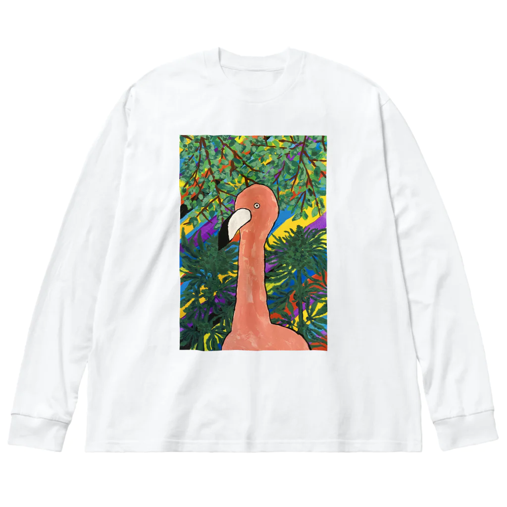 片倉のフラミンゴ Big Long Sleeve T-Shirt