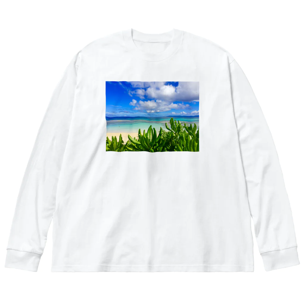 mizuphoto galleryのHealing of blue Big Long Sleeve T-Shirt