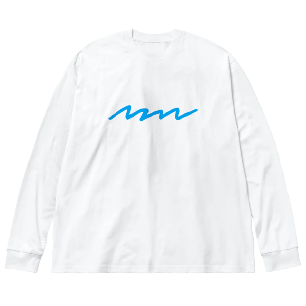 ITAZURAのITAZURA ブルーライン Big Long Sleeve T-Shirt