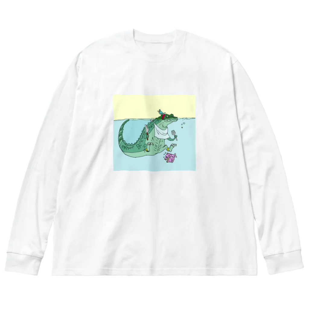 べーぐるおのイラストグッズのランチダイル Big Long Sleeve T-Shirt