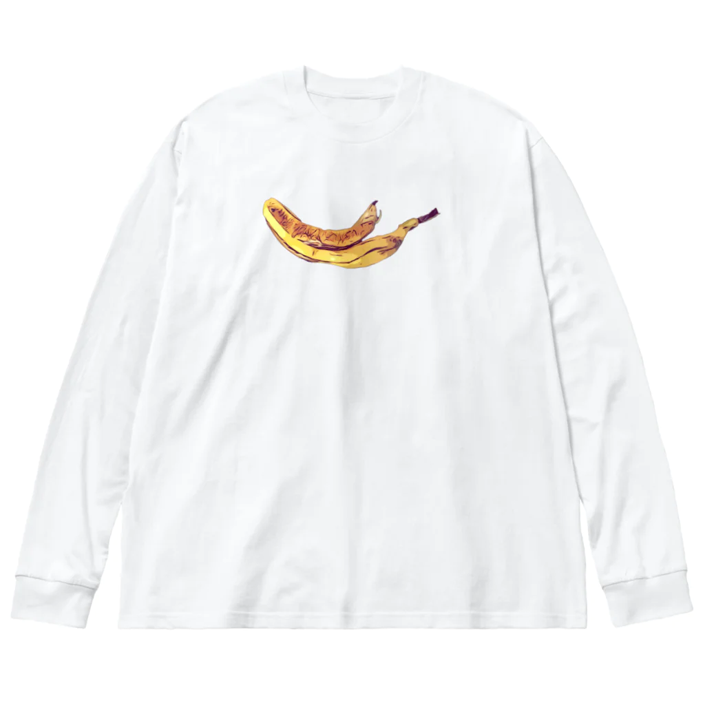 わらしゃんどのバナナの皮 ビッグシルエットロングスリーブTシャツ