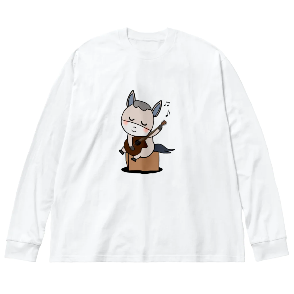 chicodeza by suzuriのさすらいのギターロバ Big Long Sleeve T-Shirt