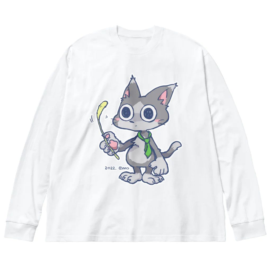 ﾓﾘ('ω')ﾓﾘのぬこ01 ビッグシルエットロングスリーブTシャツ