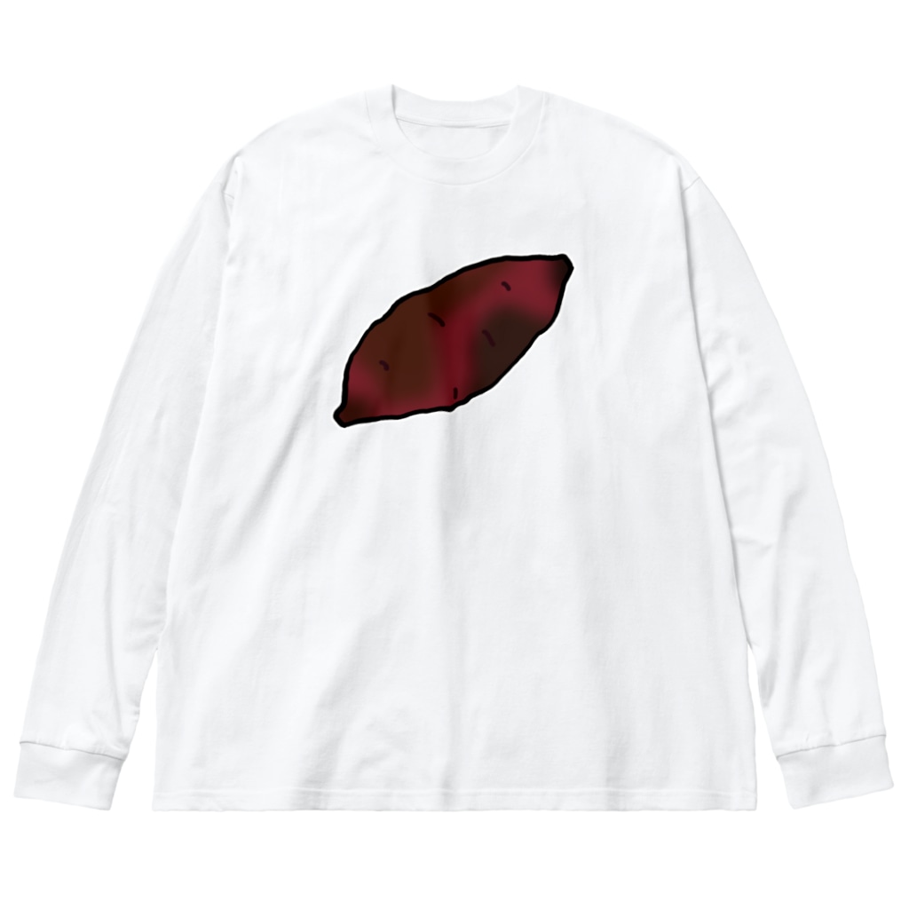 脂身通信Ｚの【両面プリント】のぼり旗♪焼きいも1911 Big Long Sleeve T-Shirt