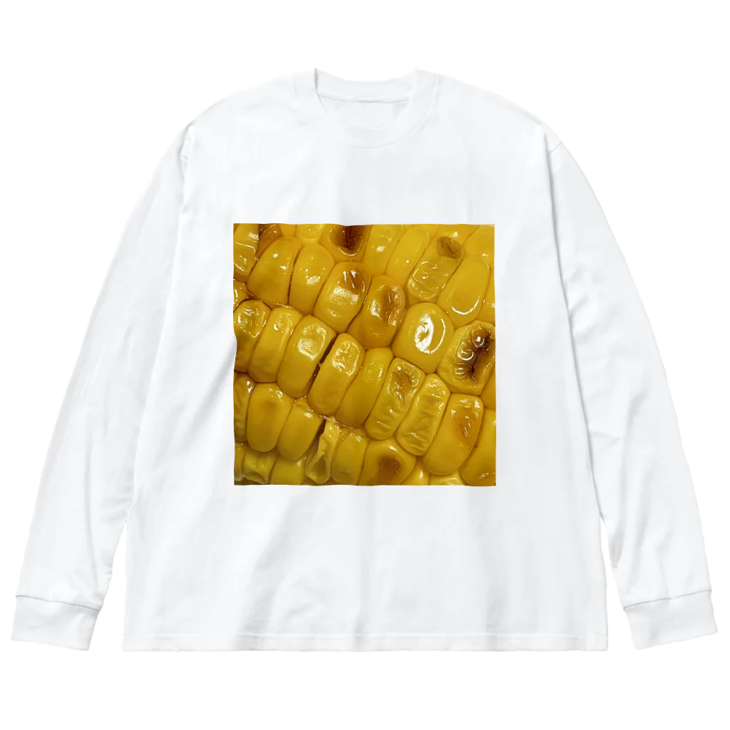 あゆのしおやきの焼きとうもろこし ビッグシルエットロングスリーブTシャツ