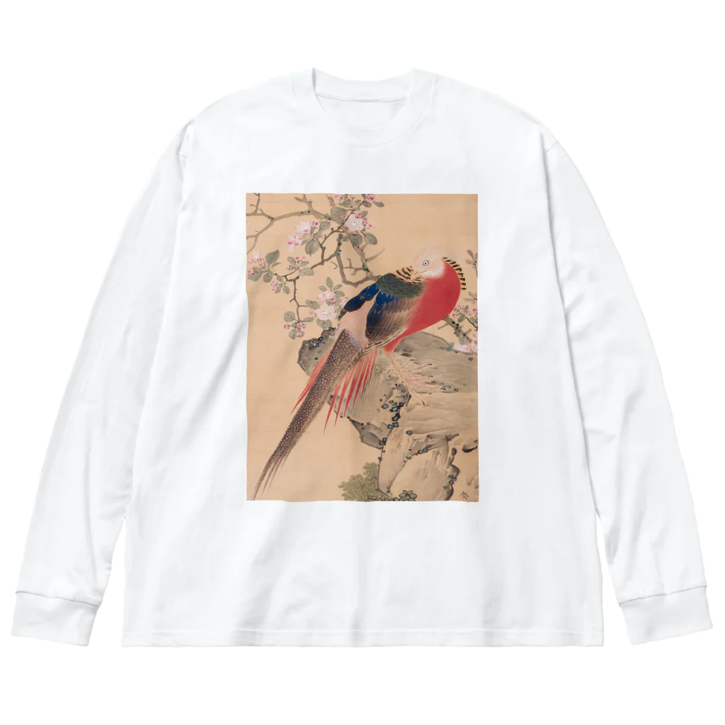 寿めでたや(ukiyoe)の浮世絵 UKIYOE 円山応挙；金鶏 ビッグシルエットロングスリーブTシャツ