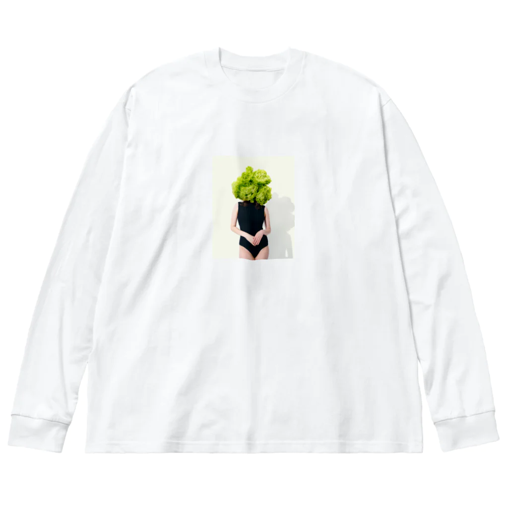 trickNFTartの土桔梗(Eustoma) ビッグシルエットロングスリーブTシャツ