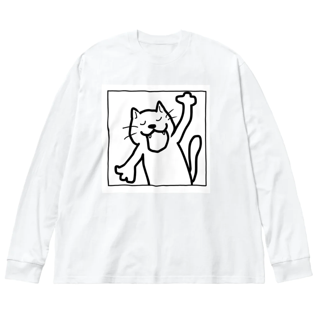 KumaNekoの歌うネコ Big Long Sleeve T-Shirt