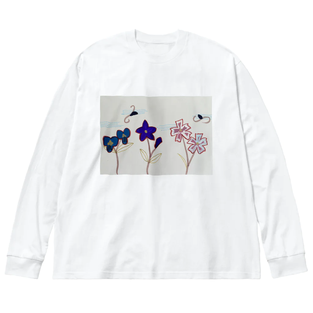 zimei-diary の涼し気モダン更紗 ビッグシルエットロングスリーブTシャツ