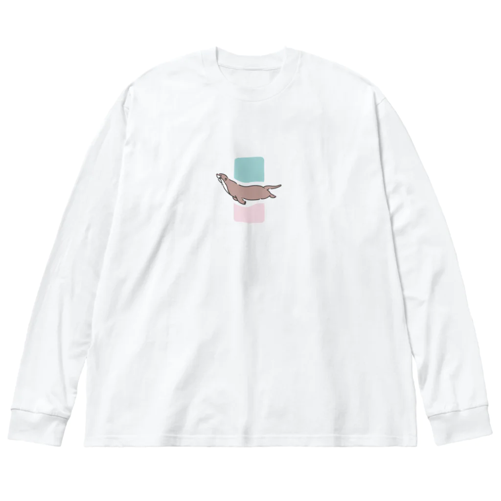 シンプルなカワウソのシンプルなカワウソ Big Long Sleeve T-Shirt