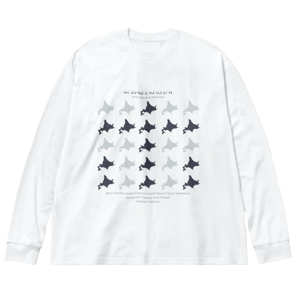 duckzの北海道（ホッカイドウのホ） ビッグシルエットロングスリーブTシャツ