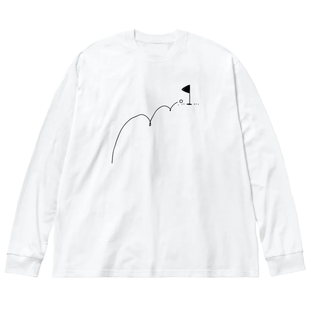 イラスト MONYAAT のホールインワン　ゴルフTシャツ ビッグシルエットロングスリーブTシャツ