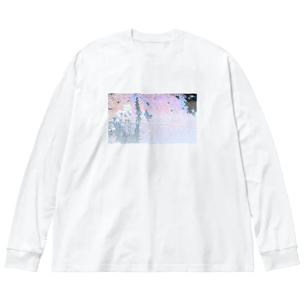 wefishのCherry Salmon ビッグシルエットロングスリーブTシャツ