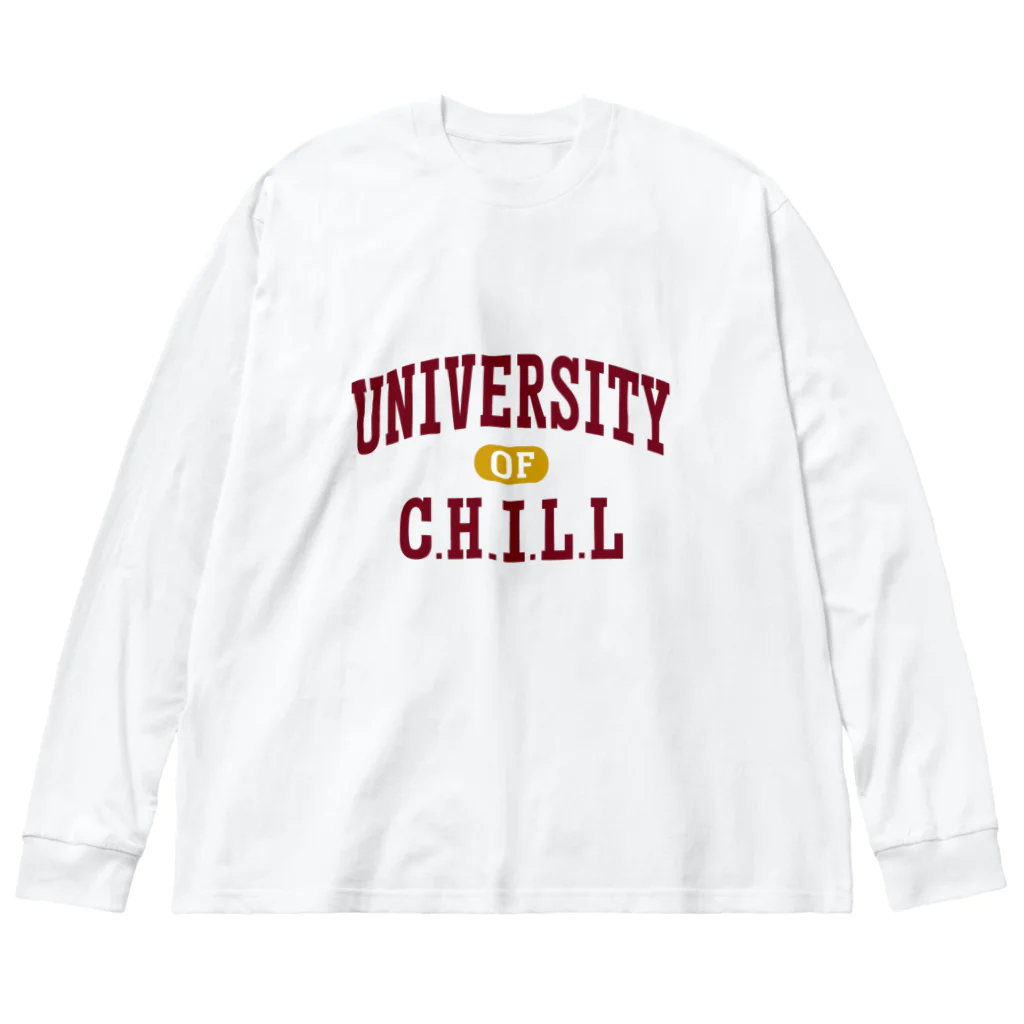 グラフィンのチル大学 エンジ文字 Big Long Sleeve T-Shirt